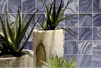 Vives wall tiles: MANKAI in Indigo